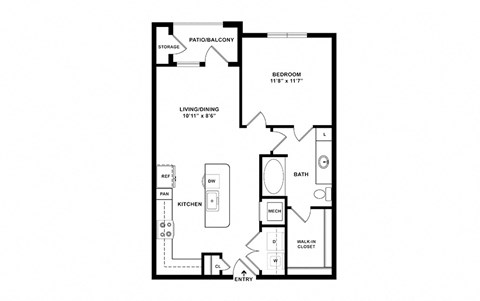 The Canal_3 - apartment floorplan at Windsor Lakeyard District, an apartment community in North Dallas